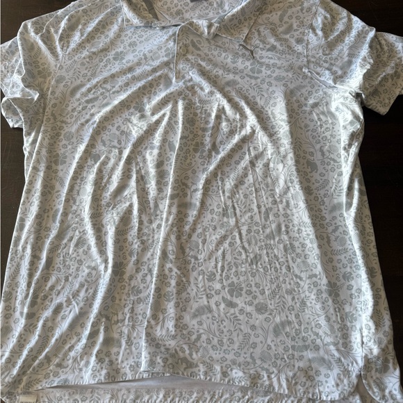 Puma Gray Floral Polo Shirt - Picture 1 of 3